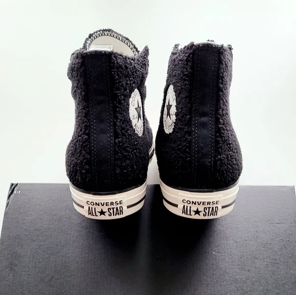 Converse CTAS HI 'Cozy Club' Black Egret Men's 8.5 Women's 10.5 - Picture 4 of 6